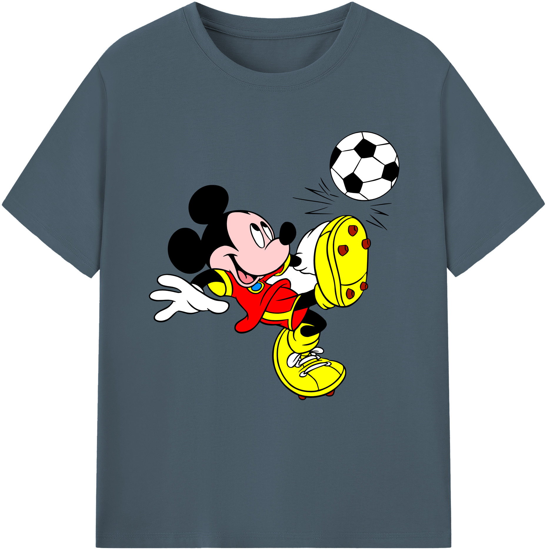 （画像用） ミッキーマウス Mickey Mouse 綿100％半袖Tシャツ（フロントプリント）